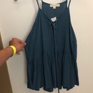 Blue LA Hearts tank top